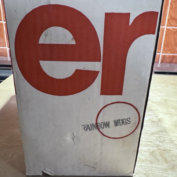 6 Heller MaxMug by Massimo Vignelli 16 oz Stackable Cups Rainbow New In Box MCM - Picture 5 of 5